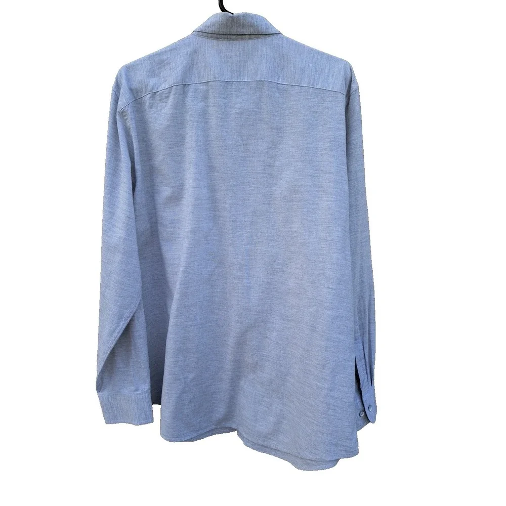 Banana Republic Men's Cotton Grey Button Up Long Sleeve Standart Fit Shirt L